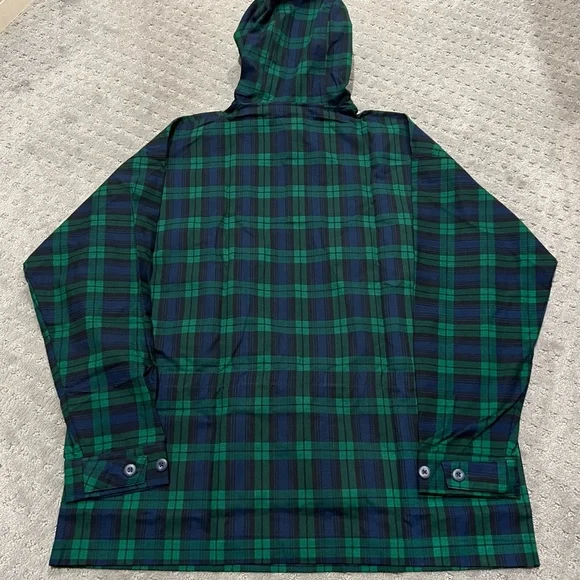 Adidas Hooded Windbreaker Plaid Jacket Men Size XL - Picture 8 of 9